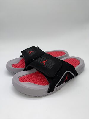 Jordan Hydro IV Retro Slides GS AJ4 BRED Sandals 532226-006 Size