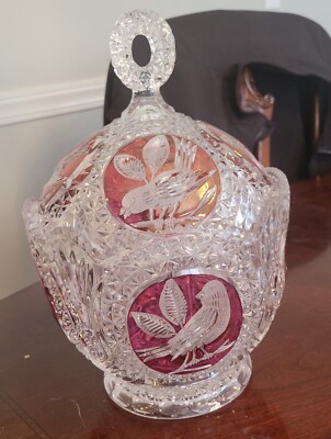 Ruby Red, The Byrdes Collection Punch bowl by Hofbauer
