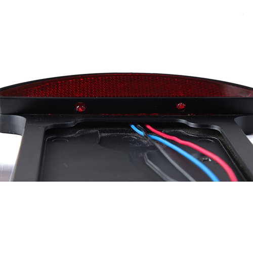 BLACK VERTICAL MOTORCYCLE LICENSE PLATE BRACKET MOUNT HOLDER BRAKE LED LIGHTS US - Bild 9 von 11