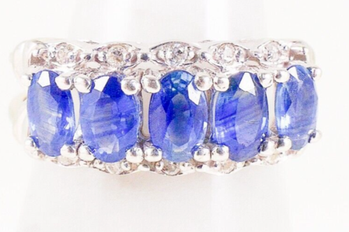BITA by Effy 14K White Gold 1.75CT Sapphire & .05CT Diamond Ring 3.84 Grams - Picture 22 of 22