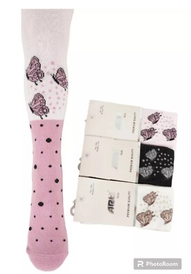 Kids Tights Girls 3-pairs Size 1-2  ARTI ,Cotton,Events,Casual,PremiumHighQualit