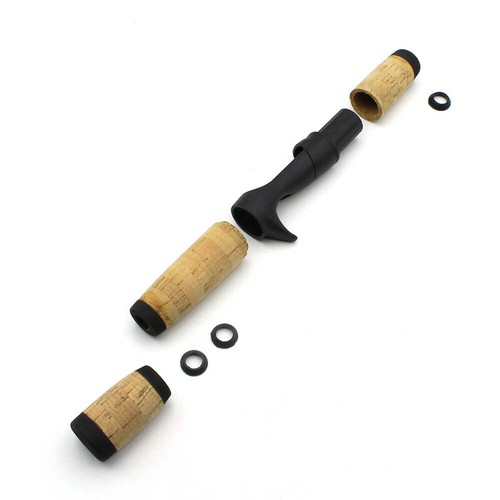 US 3Pcs Fishing Rod Handle Composite Cork Casting Grip Reel Seat Building Repair - Picture 6 of 14