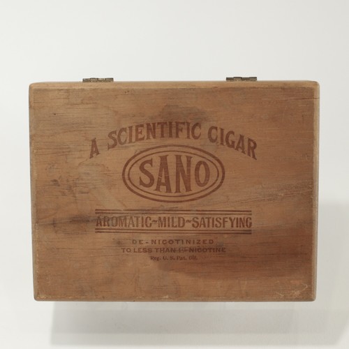 Vintage Sano Wood Cigar Box Empty Scientific Cigar Belvederes Seleccion