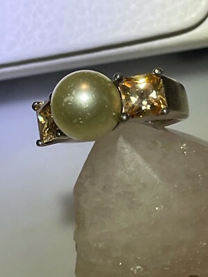 Statement Ring, thomas sabo, Sterlingsilber 925, 1 Perle+2 farbige Steine, Gr.53