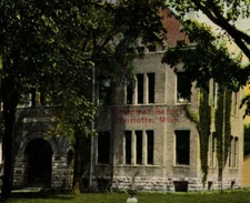 c1910 Charlotte, MI, Grammar School, antique postcard, very cool