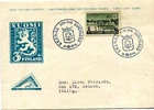 FINLAND  (S728) 1946 card stamped f.d.c. from TAMMISAARI to ITALY