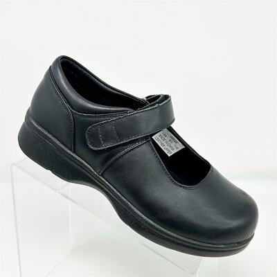 Propét Women's Mary Jane Walker Black Leather Comfort Shoes Size