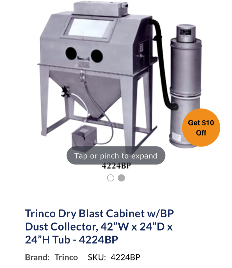Trinco Dust Collector for Sandblaster, Trinity Tool Co eBay
