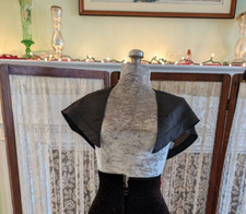 Vintage Victorian Black Mourning Shoulder Wrap Scarf Museum Lot  8
