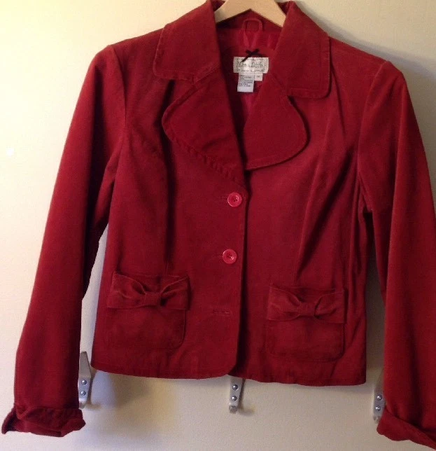 Blazer Live A Little de gamuza roja mediana para mujer Foto 2 de 4