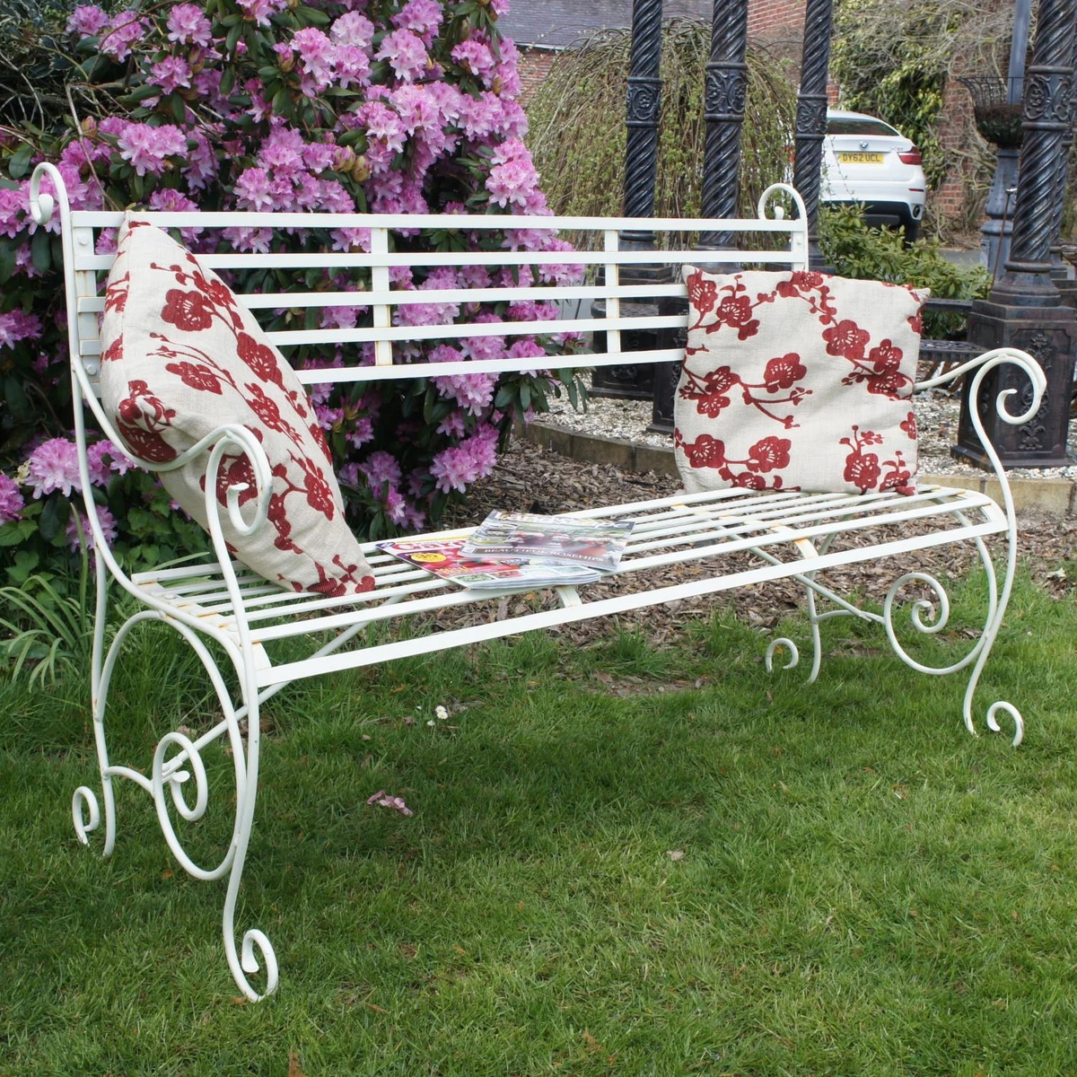 Antique white bench outlet