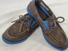 Sperry Top Sider Boy  s Boat Shoes Size 8.5 Brown Leather