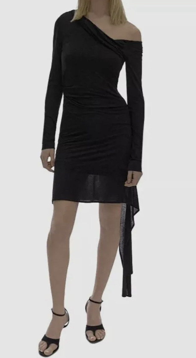 helmut lang asymmetric dress Helmut Lang Scarf Hem Dress |HELMUTLANG.COM