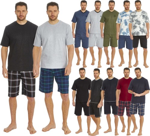 Mens Short Pajamas Jersey Cotton Short 