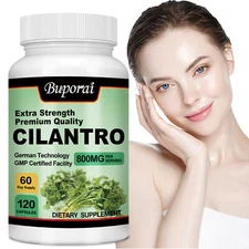 Cilantro Capsules 800mg -Cleanse & Detox, Antioxidant Supplement, Immune Support