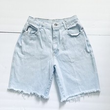 Vintage Gitano Cutoff High Rise Mom Jean Shorts Hi Waist Light Wash Women's 10