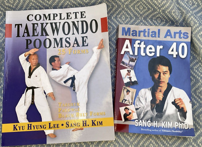 Lot of 2 Sang H. Kim & Kyu Lee Complete Taekwondo Poomsae 25 & Martial Arts + 40