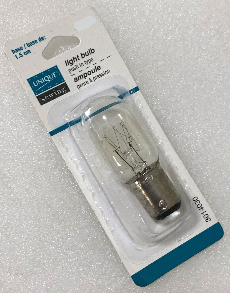 H.A. KIDD 3014030 UNIQUE SEWING LIGHT BULB 15MM BASE BAYONET