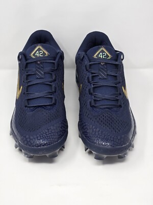 Nike Alpha Huarache Elite 4 Jackie Robinson MCS Cleats Navy Gold