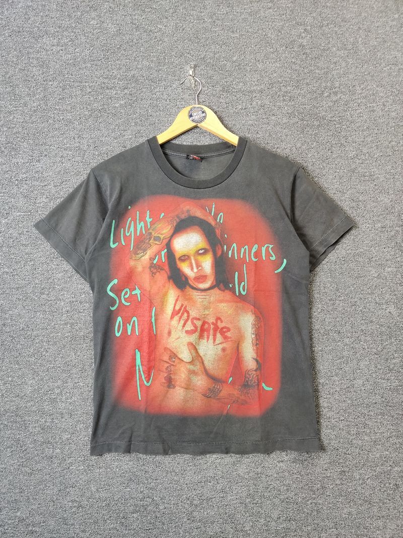 MARILYN MANSON Tシャツ marilyn manson t shirt Y2K black metal rare skeleton L | eBay