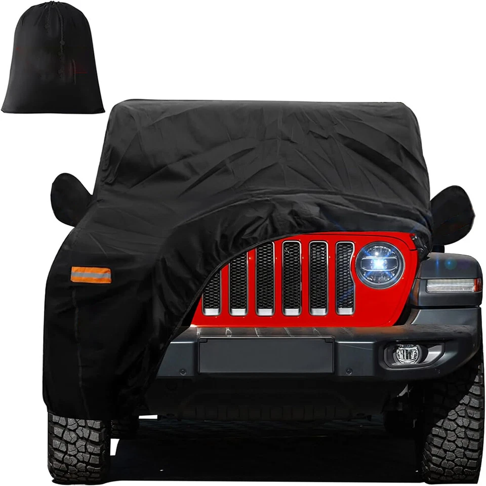 Cubierta completa para automóvil exterior impermeable protección UV para Jeep Wrangler JK JL TJ YJ CJ Foto 2 de 4