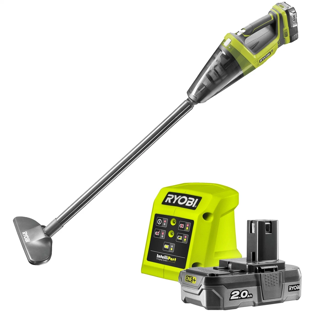 Ryobi 18v one+ cordless stick vacuum with battery and charger sales