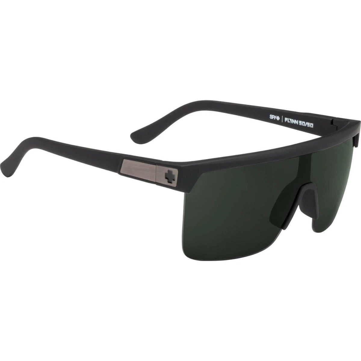 SPY Optic FLYNN 5050 Sunglasses Soft Matte Black Happy Green Lens 3DAY SHIP | eBay