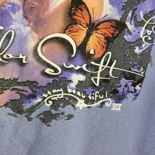 Taylor Swift Stay Beautiful 2007 Tour Double Sided Butterfly Shirt Kids Small - Picture 5 of 9