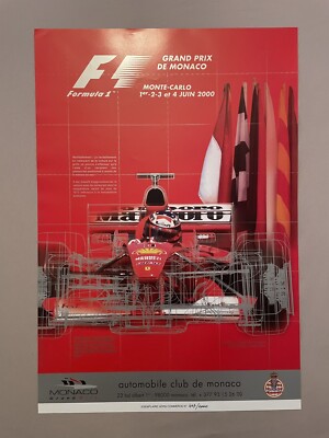 AFFICHE OFFICIELLE GRAND PRIX F1 DE MONACO 2000