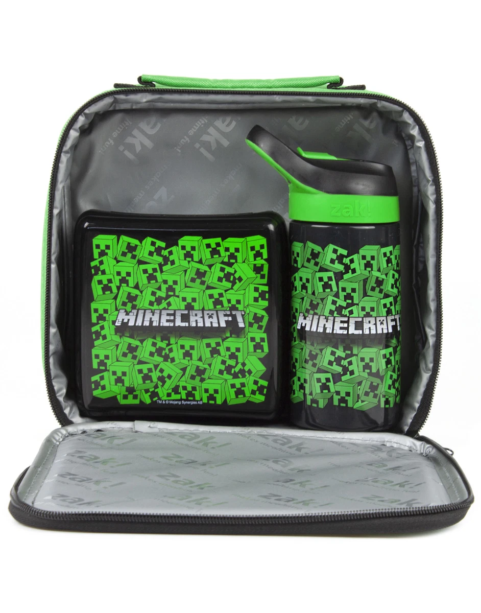 Minecraft Lunch Bag Set Creeper (Lunch Box, Water Bottle, Snack