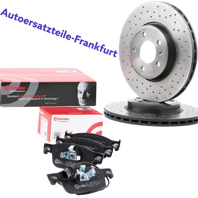 BREMBO GELOCHT Bremsscheiben 314mm + Bremsbeläge VORNE AUDI A4 B9 8W  AUDI A5 F5