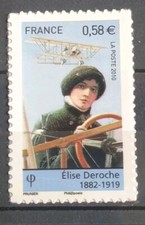 TIMBRE Autoadhésifs N° 485 Neuf** Les Pionniers De L'aviation Élise Deroche 2010