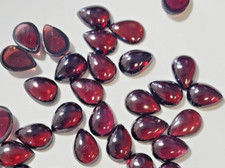 10 Pieces Natural Garnet Indian Pear Shape Cabochon cut 10x7 MM