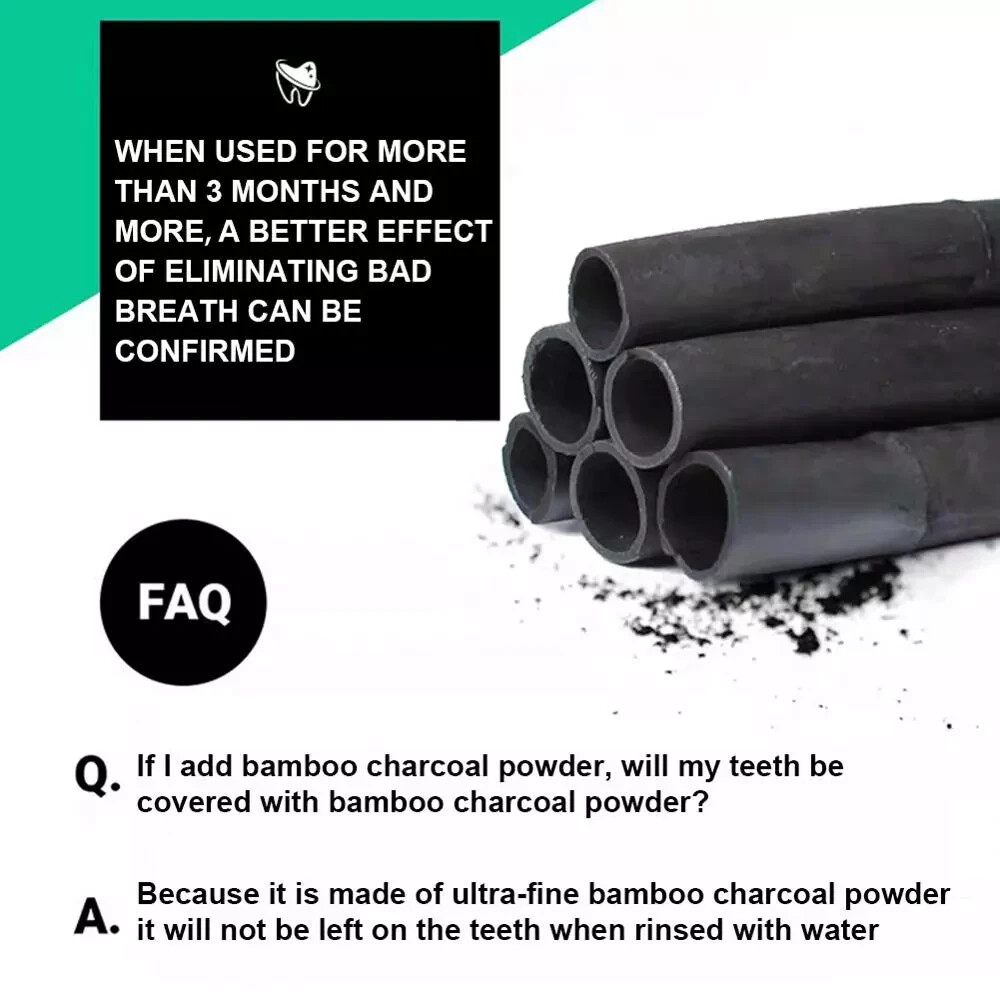 Bamboo Charcoal Whitening Toothpaste Removes Stains and Bad 105g×8boxes SHIP DHL