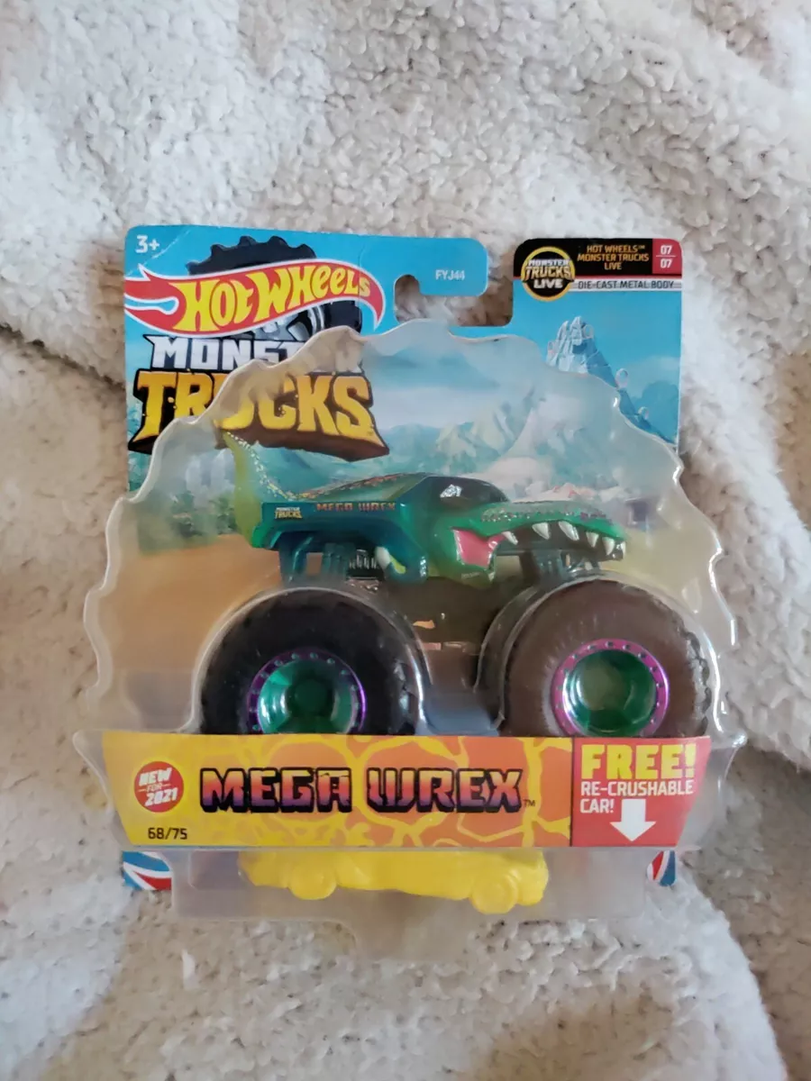 Hot Wheels Monster Truck Mega Wrex NEW FOR 2021 68/75 FYJ44