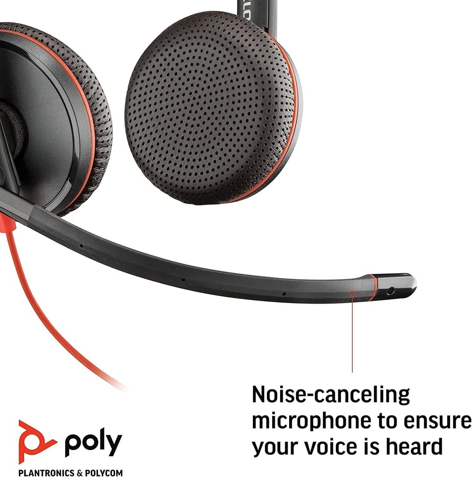 Plantronics Blackwire 3225 USB-A Headset, On-Ear Mono Headset, Wired - Image 3 of 4