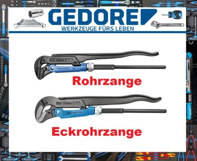 Auswahl: GEDORE Rohrzange / Eckrohrzange Eck-Schwede-snap  - besonders massiv !