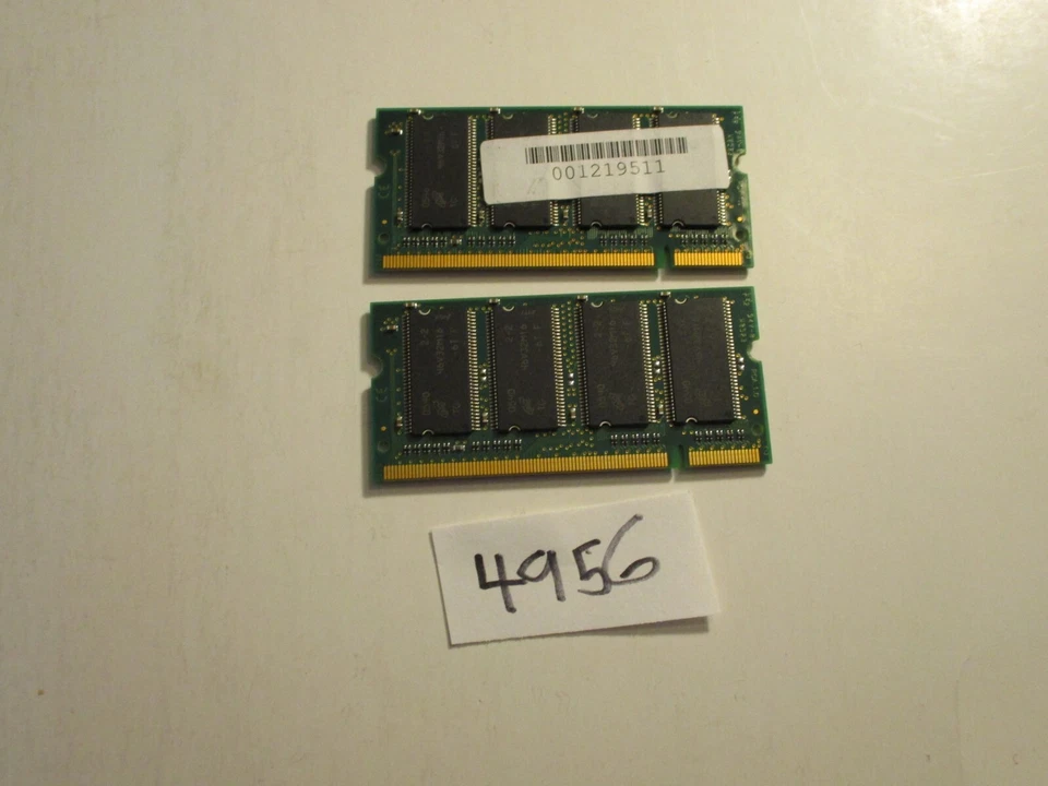 Kingston 2x512Mb=1Gb 333Mhz PC2700 200pin DDR1 SODIMM laptop memory RAM (4956) - Image 2 of 2