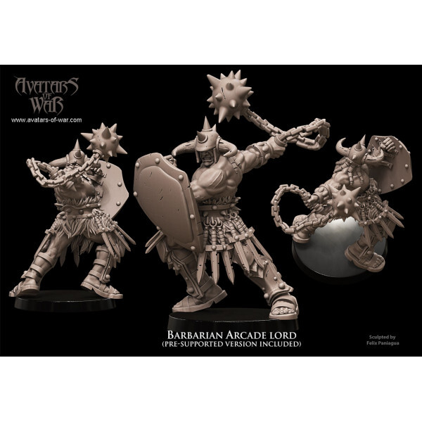 Avatars Of War-Barbare Merodeador Con Maza de Cadena