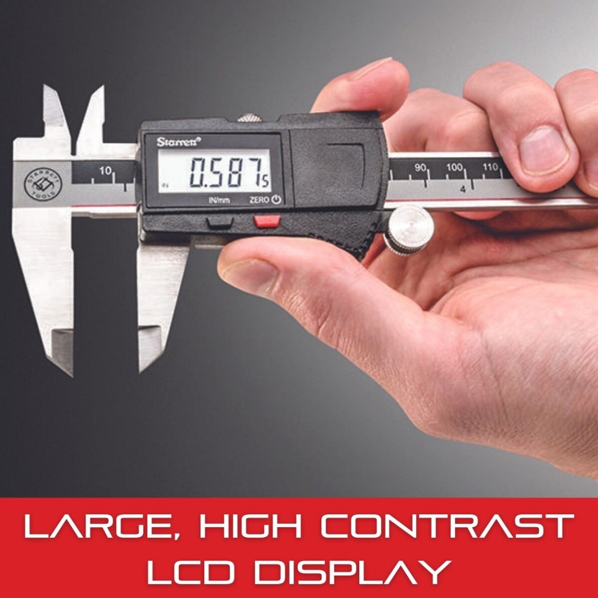 Starrett 798A6/150 Digital Caliper, Stainless Steel, Battery Powered