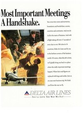Delta Air Lines Most Important Meetings 1994 Vintage Print Advertisement