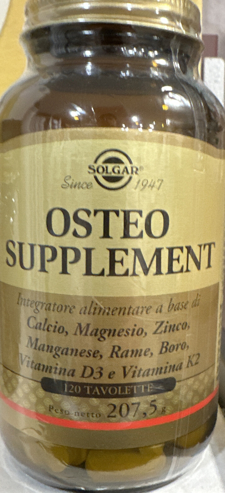 SOLGAR OSTEO SUPPLEMENT 120 TAVOLETTE