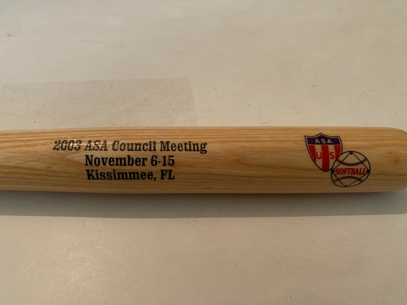 2003 ASA Council Meeting Kissimmee Florida Louisville Slugger Mini Baseball Bat