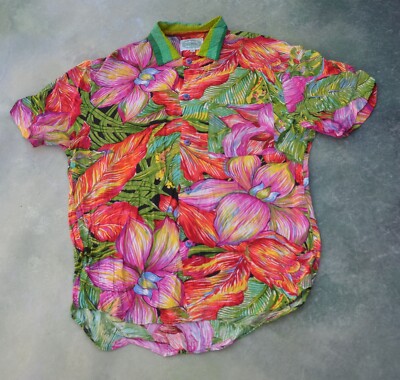 Vintage RARE Jams World Men's Button Down Hawaiian Shirt Size S.