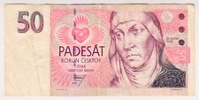 1993 Czech Republic 50 Korun 742125 Paper Money Banknotes Currency