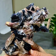 1.7LB Natural Specularite Hematite Quartz cluster crystal mineral specimen