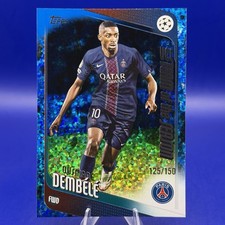 2025-26 Topps UEFA CC Ousmane Dembele Blue Holo Foil /150 #3 Paris Saint-Germain