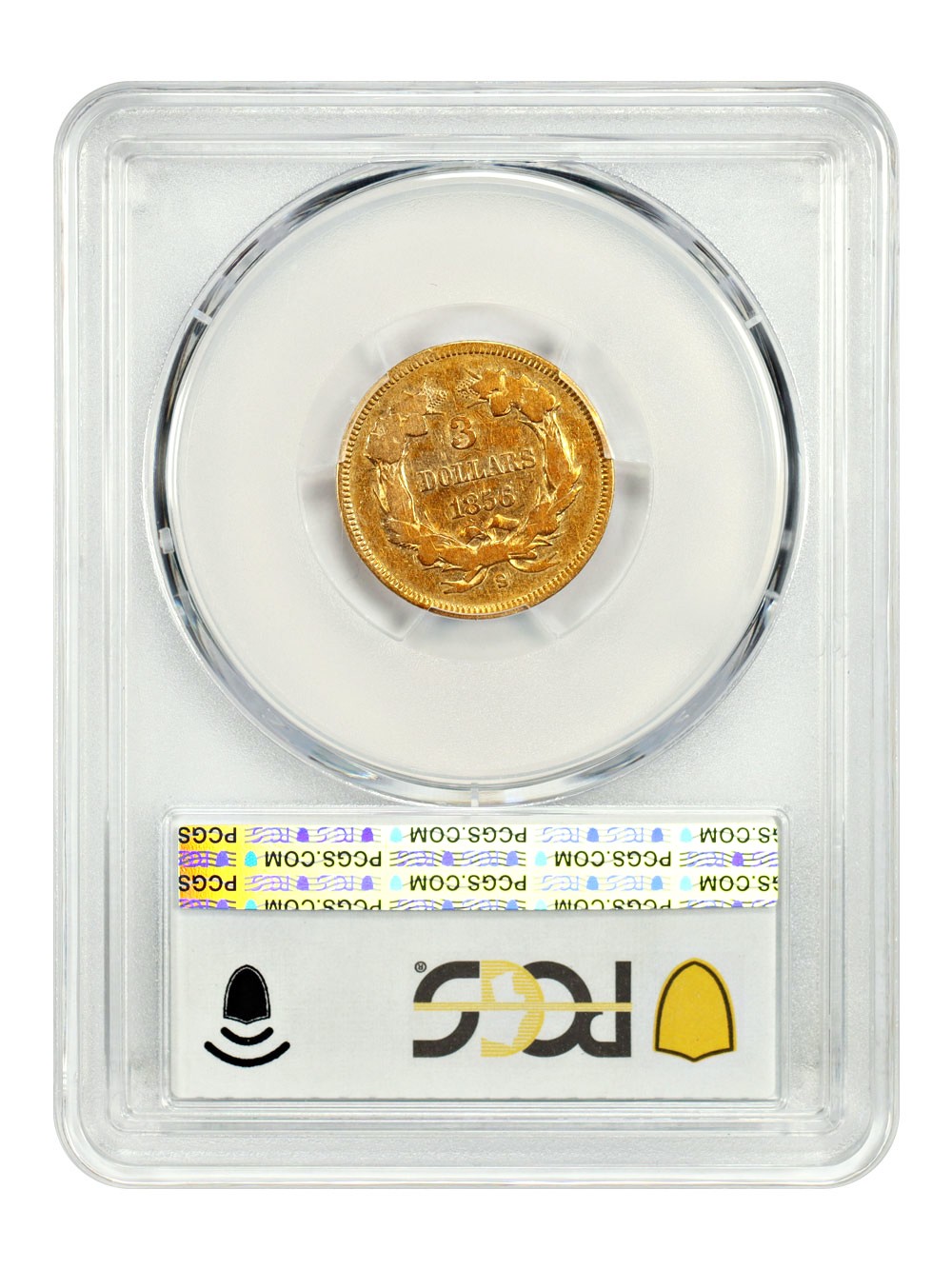 1856-S $3 PCGS Fine 12 - Three Dollar - Low Mintage S-Mint Princess Gold