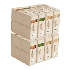 8Pack Sheet Organizers and Storage with Handles – Foldable Linen 8 Pack Beige