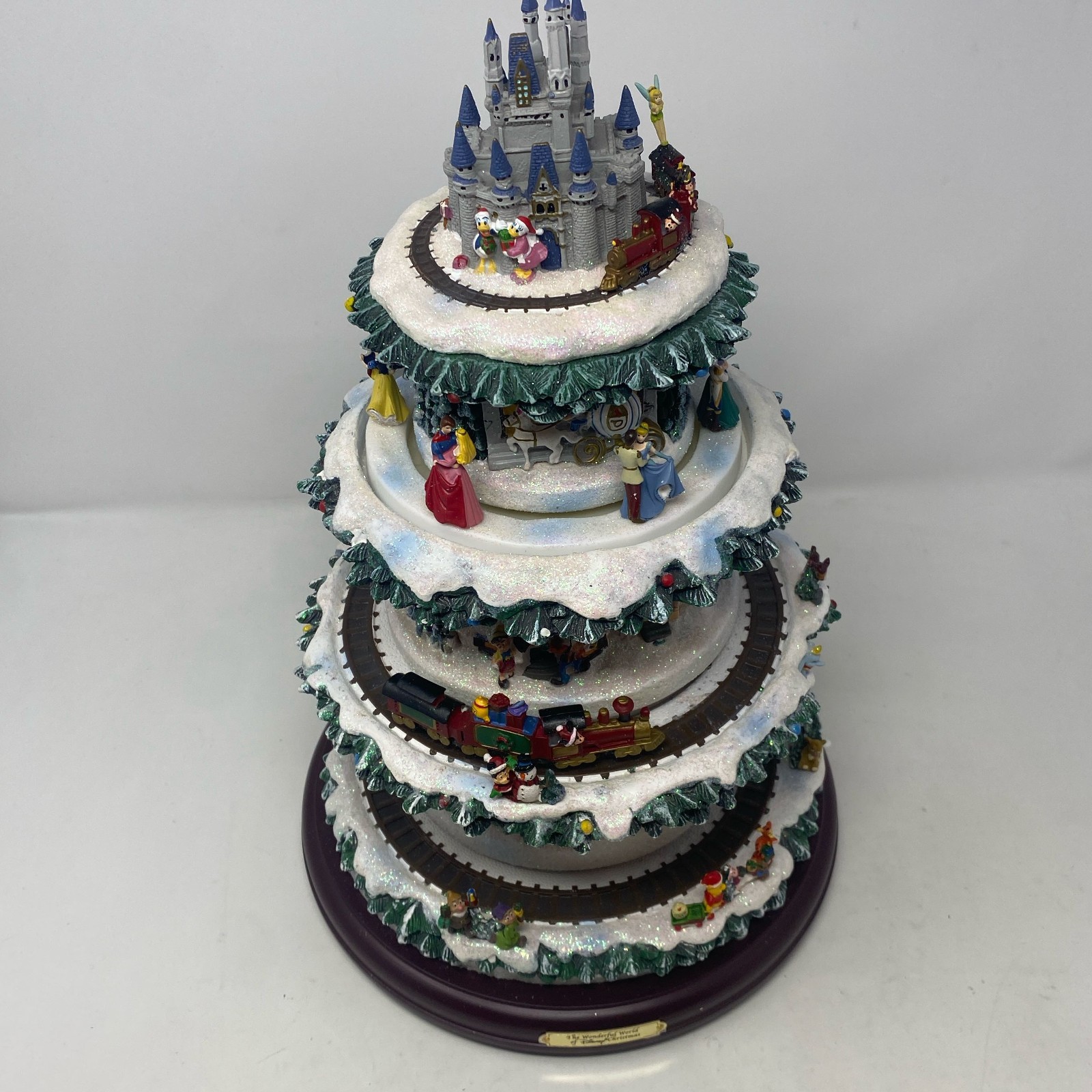 Bradford Exchange Disney Christmas Tree 16in Multicolor Tabletop